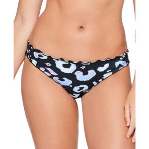 Salt + Cove LEOPARD MULTI Animal Instinct Ruffled Bikini Swim Bottom Sz L 11457